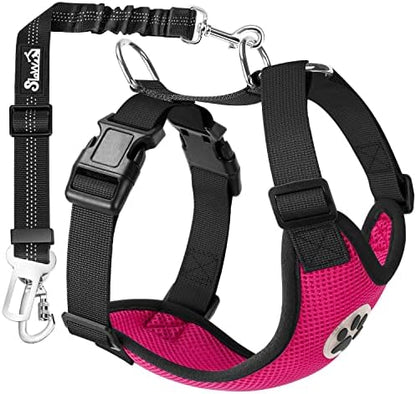 SlowTon Dog Seat Belt Harness for Car, Dog Car Harness & Seatbelt, FU L by SlowTon