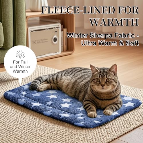 Dog Bed Mat, Reversible Crate Pad & Cute Dog Bed - Machine Washable Kennel Mat with Ultra Soft for Small Dogs & Cats - Image 5