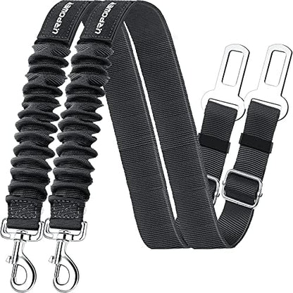URPOWER Retractable Dog Seat Belt, Adjustable Safety Belt, 2 Pack by URPOWER