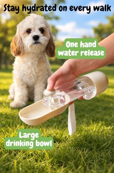 Makuna Dog Water Bottle – Portable Leak-Proof Pet Water Dispenser with Built-in Bowl for Walking, Hiking & Travel