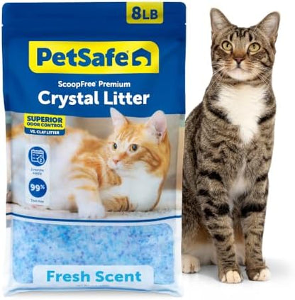 PetSafe ScoopFree Odor Control Crystal Cat Litter, Fresh Scent, 8 Lb Bag by PetSafe