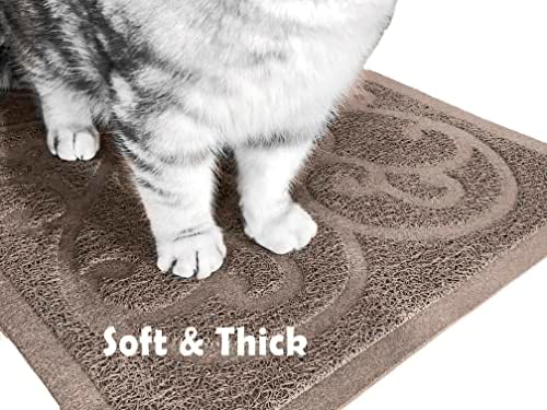 PetLike 2pk 30x18 inch Cat Litter Box Mat, Thick Kitty Litter Trapping Mat, Durable,Waterproof &Washable with Non-Slip Backing, Soft on Kitty Paws and Easy to Clean, BPA Free - Image 4
