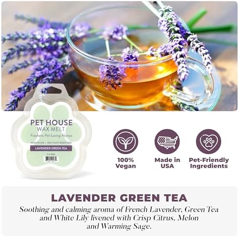 Lavender Green Tea Scented Wax Melts Plant-Based Wax, 2 Pack Pet House - Image 2