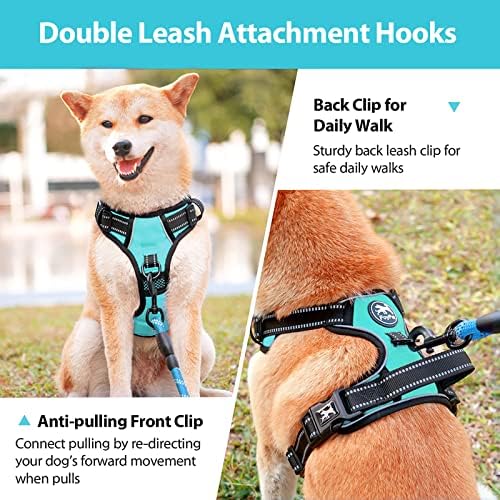 PoyPet No Pull Dog Harness Medium with Front Clip & Neck Release Buckle - Image 3