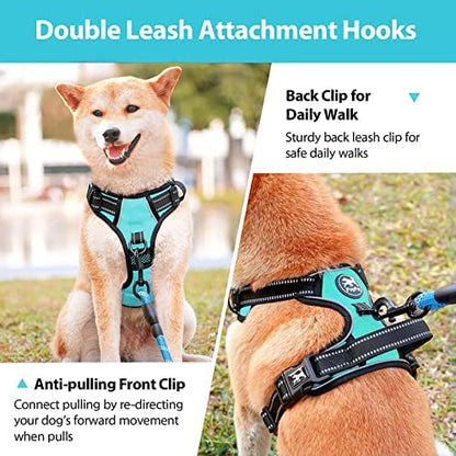 PoyPet No Pull Dog Harness Medium with Front Clip & Neck Release Buckle - Image 3