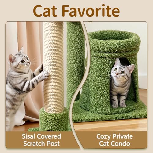 41" Cat Tree Tower Condo Scratch Post Stand for Indoor Small Cats - Image 5