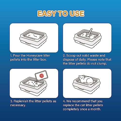 Honey Care All-Absorb Cat Litter Pellets, Zeolite, Long-Lasting Odor Control Non-climping Litter, 14 Lbs Pack - Image 4
