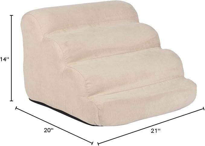 Snoozer Pet Products - Scalloped Dog Stairs | Large - Hot Fudge