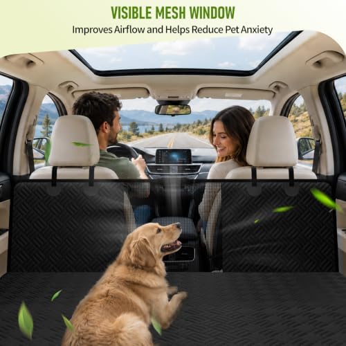 Dog Car Seat Cover for Back Seat, Waterproof 600D Oxford Dog Hammock - Image 6