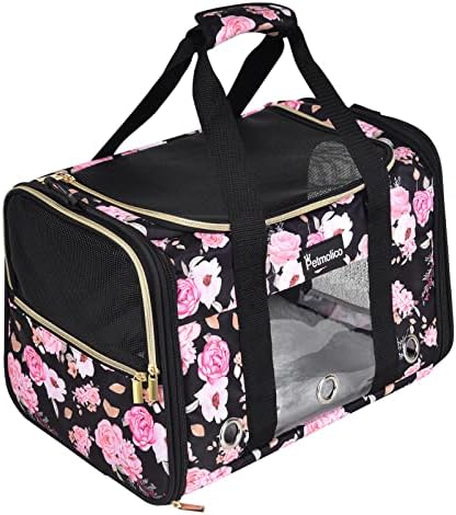 Petmolico Cat Carrier Soft-Sided Airline Approved, Medium, Pink Peony - Image 2
