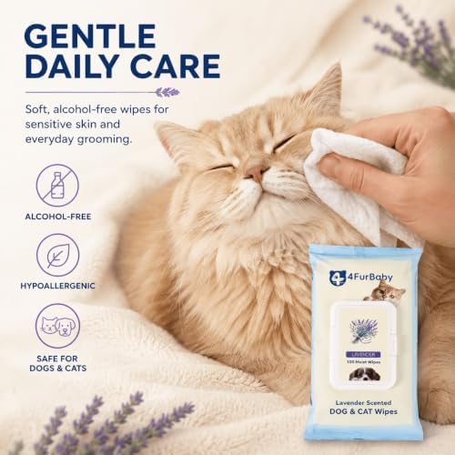 Dog Grooming Wipes for Paws and Butt, Lavender,100 Count - Image 2