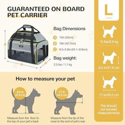 Lekereise Top-Expandable Pet Carrier 18x13x9.5 Inch Southwest Frontier Airline Approved Soft Sided Underseat to 15lbs Travel Carriers for Small Cats Dogs with Locking Safety Zippers Anti-Scratch Mesh - Image 3
