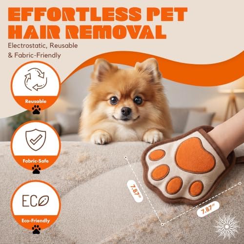 Blueppyness FurAway Electrostatic Pet Hair Remover Glove for Dogs & Cats, Reusable Grooming Mitt for Couch, Furniture, Clothes, Carpet & Car, Washable Dry-Use Fur and Lint Remover - Image 2