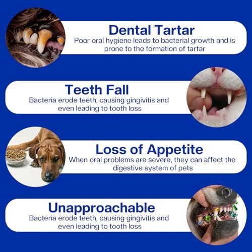 9 Pcs Dog Toothbrush Set, Three Sided Pet Toothbrush Brush,360º Pet Toothbrush Soft Nano Bristles Tooth Brush for Cat Dog Puppy Kitten Dental Care - Image 7