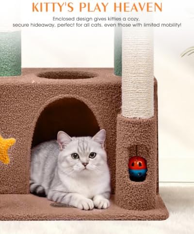 Small Cat Tree, Compact 30" Cat Tower for Indoor Kittens - Image 4