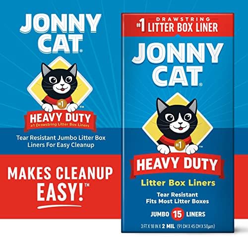 Jonny Cat Litter Box Liners: Heavy Duty - Tear & Leak Resistant - Drawstring Close - Jumbo, 1 Count (Pack of 30) - Image 2