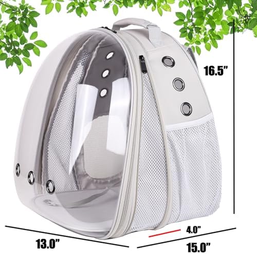 Front Expandable Cat Backpack, Fit up to 20 lbs, Space Capsule Bubble Window Pet Carrier Backpack for Large Fat Cat and Small Puppy - Image 2