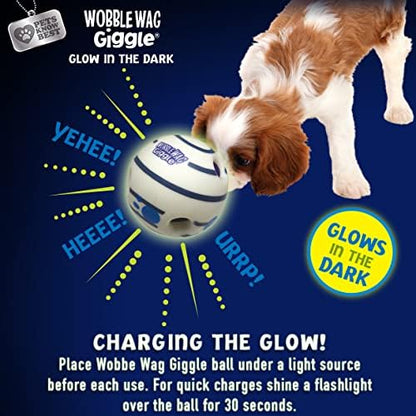 Wobble Wag Giggle Ball 2 Pack- Interactive Dog Toy, Fun Giggle Sounds When Rolled or Shaken, Pets Know Best, 1 Original & 1 Glow in The Dark Ball - Image 6