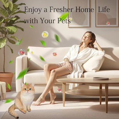 10 Pcs litter box smell eliminator,litter robot 4 accessories，Compatible with Whisker Odor Trap Pod| for Self-Cleaning Litter Box Accessories,(Lemon+grapefruit Scent) - Image 6