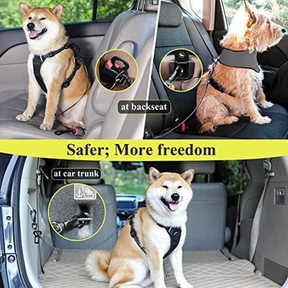VIVAGLORY Dog Seatbelt Tuffbelt Dog Car Harness, XL, Black - Image 4