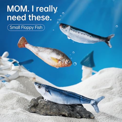 2 Packs Cat Toys Floppy Fish with Catnip, Realistic Moving Cat Fish Toy - Image 7