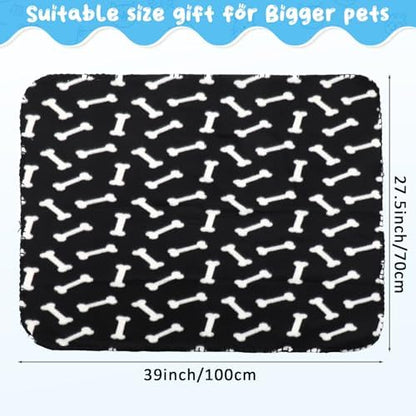 Eccliy 20 Pcs Puppy Blanket Fleece Pet Dog Throw, Mix, 39 x 28 Inch - Image 2