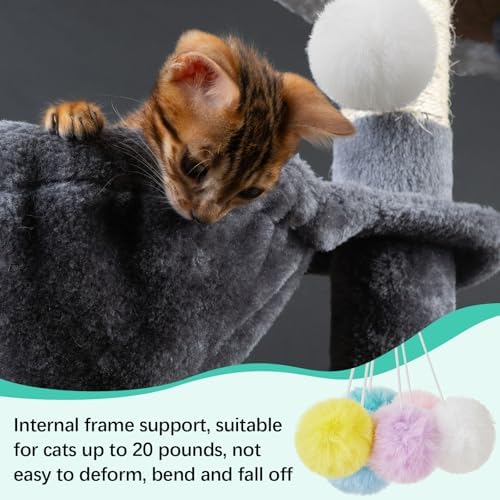 Dansydaisy 3 Pack Cat Tree Basket Replacement Hammock 14.6" Gray - Image 6