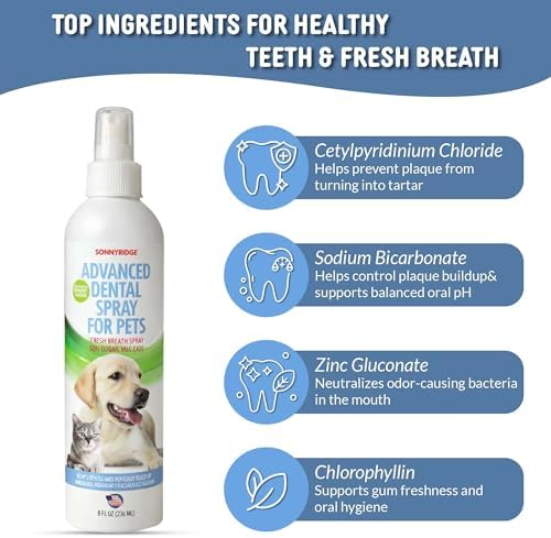Dog Dental Spray Removes Tartar, Plaque and Freshens Breath Instantly. The Most Advanced Dental Spray for Healthy Teeth, Gums and Oral Health Care for Your Dog, Cat or Pet - 1-8 oz. Bottle - Image 2
