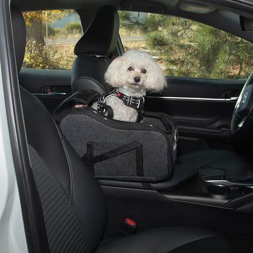 K&H Dog Car Seat, Portable Pet Center Console Seat, for Pets Under 8 lbs. by KHPetProducts