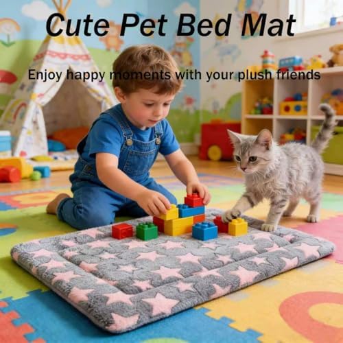 Cat & Dog Bed Mat - Reversible Dog Crate Bed Mats, Soft & Breathable Kennel Pad, Durable Crate Bed for Extra Small Dogs & Cats - Image 5