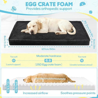 Loiion Dog Car Bed, Non-Slip Backseat Extender Pet Mat 50"x24.6"x2" - Image 5