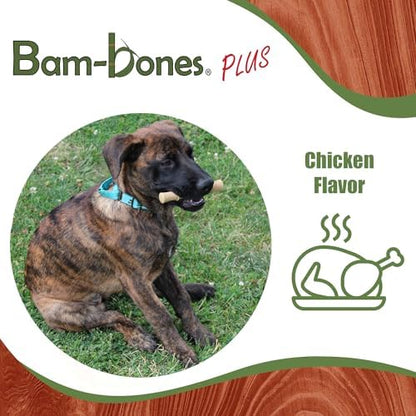SPOT Bam-Bones Plus Bamboo Stick – Bamboo Fiber & Nylon, Durable Long Lasting Dog Chew for Aggressive Chewers – Great Toy for Adult Dogs & Puppies Under 60lbs, Non-Splintering, 5.25in, Chicken Flavor - Image 5