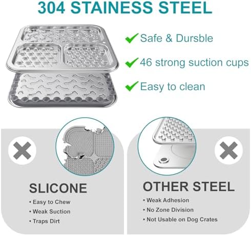Kactoily 1 Pack 304 Food-Grade Stainless Steel Lick Mat for Dogs and Cats - Image 3