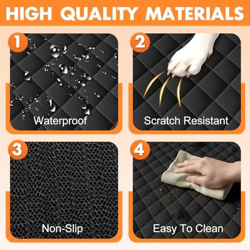 NECKORY Dog Car Seat Cover for Back Seat, Fits Cars/SUVs/Trucks, M-Black - Image 4