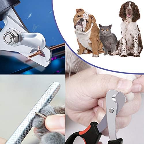 Pet Nail Clippers and Trimmers Set Safety Guard to Avoid Over Cutting Razor Sharp Blades Grooming Tool for All Small Large Dog Cat Red - Image 6
