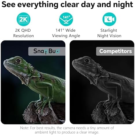 3MP 2K AI Reptile Aquarium Camera, Close-Focus Lens for Fish Tank Terrarium - Image 3
