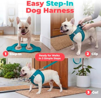 Voyager Step-in Air Dog Vest Harness - Turquoise, X-Large - Image 3
