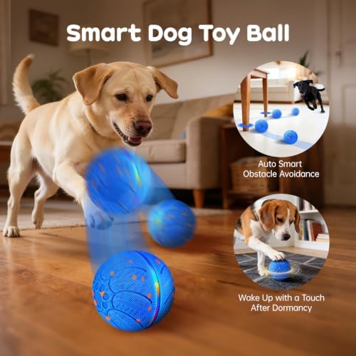 Smart Interactive Dog Toys, Colorful Led Lights, Blue - Image 5
