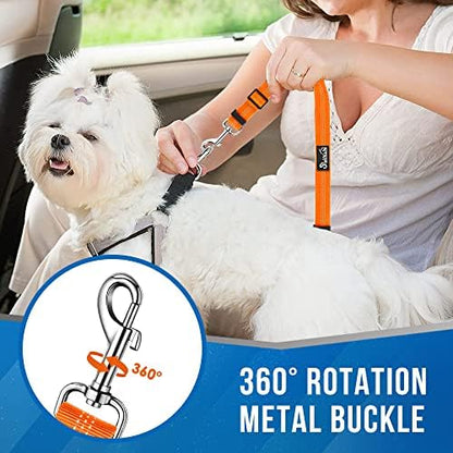 Lukovee Double Dog Car Seat Belt, No Tangle Headrest Restraint - Image 3