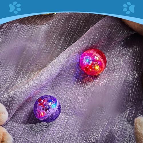 Sratte 2 Pcs Light up Cat Balls Ghost Hunting Motion, Pink, Purple - Image 4
