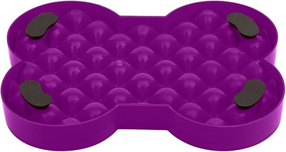 LickiMat Small Slodog Suitable for Wet Food, Raw Food, Kibble and Treats. Perfect Feeder for Small and Medium-Sized Dogs. No Gulp and No Frustration. (Purple)