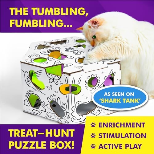 Cat Amazing HEX – Interactive Cat Treat Puzzle Box & Puzzle Feeder – Treat Maze Box for Indoor Cats – Enrichment Food Dispenser Toy! - Image 2