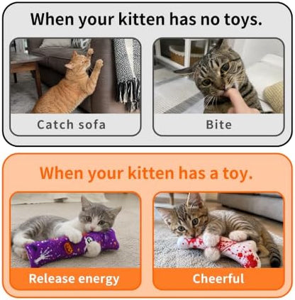 Random Halloween Catnip Toys for Indoor Cats with Crinkle 4 Pack - Image 5