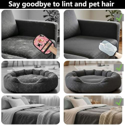Shiba Inu Dog Cherry Blossom Floral Pet Hair Removal Glove For Cats Dogs - Image 4
