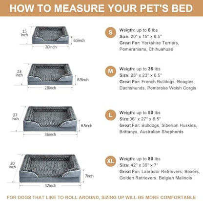 WNPETHOME Orthopedic Washable Dog Bed Large for Senior Dog Cozy Sleep - Image 3