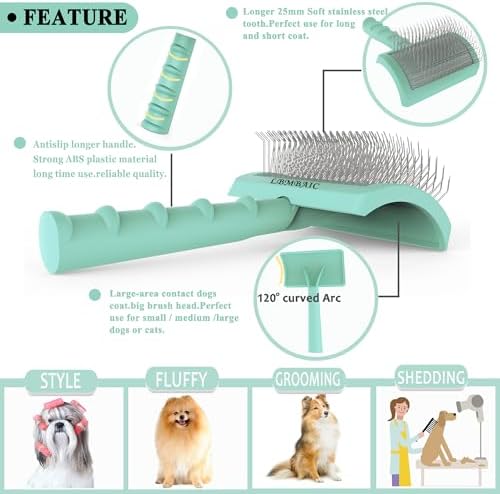 Dog Slicker Bursh for Goldendoodles Toy Poodles Fluff Shedding. - Image 5