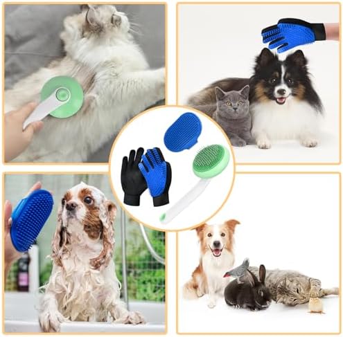 Cat Grooming Glove Brush, Self-Cleaning Slicker Pet Brush - Image 7