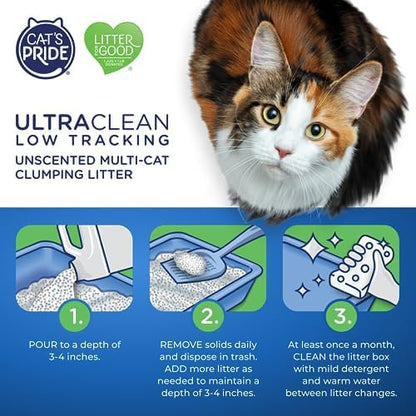 Cat's Pride Max Power: UltraClean Low Tracking Multi-Cat Clumping Litter - Keeps Paws & Home Clean - Up to 10 Days of Powerful Odor Control - 99% Dust Free - Unscented,15 Pounds,(Pack of 2) - Image 6