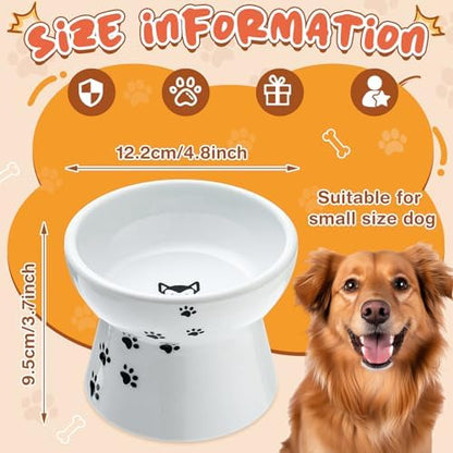 Teenyyou 2 Pack Elevated Dog Bowls for Small Dogs and Cats, 3.7" H x 4.8" W - Image 2