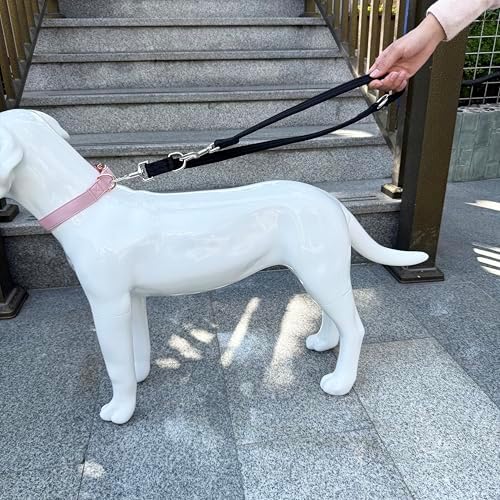 Double Ended Dog Leash,for Obedience Training Easy to Use,Lightweight,Soft for Large and Medium Dogs (Black, 1M*2.5CM) - Image 5